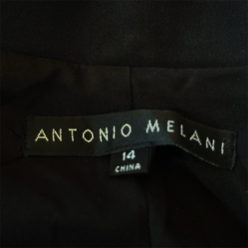 Antonio Melani Black Structured Blazer Jacket Size 14 Career Office Business - Picture 2 of 11